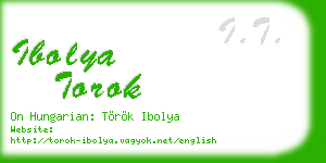 ibolya torok business card
