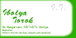 ibolya torok business card